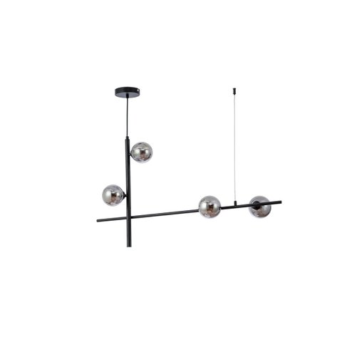 Pendente Preto Globos Fumê 94cm 4g9 14598-pl
