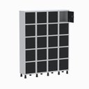 Ver imagem 2 de Armário Locker Guarda Volume Aço Light 20 Portas 138x179,5cm Cinza