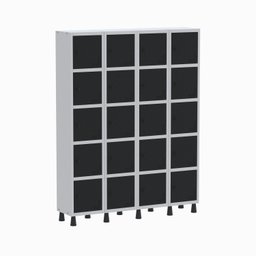Armário Locker Guarda Volume Aço Light 20 Portas 138x179,5cm - 1 Armário Locker Guarda Volume Aço Light 20 Portas 138x179,5cm - 1