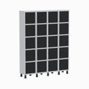 Ver imagem 1 de Armário Locker Guarda Volume Aço Light 20 Portas 138x179,5cm Cinza