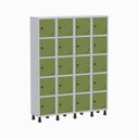 Ver imagem 1 de Armário Locker Guarda Volume Aço Light 20 Portas 138x179,5cm Verde/Cinza