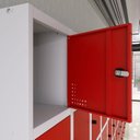 Ver imagem 5 de Armário Locker Guarda Volume Aço Light 20 Portas 138x179,5cm Vermelho/Cinza