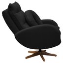 Ver imagem 5 de Kit Poltrona de Amamentação Base Giratória Balanço e Puff Angra Veludo - Sofa Store:Veludo Preto