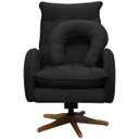 Ver imagem 4 de Kit Poltrona de Amamentação Base Giratória Balanço e Puff Angra Veludo - Sofa Store:Veludo Preto