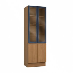 Cristaleira 4 Portas com Vidro e Led 700mm de Madeira