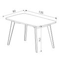 Ver imagem 2 de Mesa Retangular de Madeira e MDF 135 x 80 cm Branco/Freijó