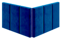 Ver imagem 2 de Cabeceira Painel Estofada Cama Casal Box 1,40 Dobrável Itália - Azul Suede
