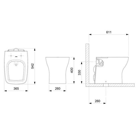Kit 5 Vasos Sanitário Convencional com Assento Queda Amortecida Boss Incepa Branco