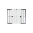 Ver imagem 3 de Vitrô 4 Folhas de Correr Aluminio Branco com Grade 1,20x1,50 Linha 18 Modular