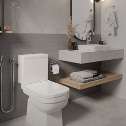 Kit 5 Vasos Sanitário com Caixa Acoplada e Assento Soft Close Elite Celite - 7