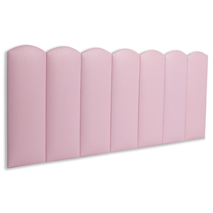 Cabeceira Casal Modulada Nuvem Cama Box Corino Rosa Bebê