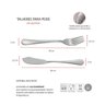 Garfo e Faca Talheres para Peixe Aço Inox Prata 6pares - 3