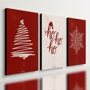 Ver imagem 1 de Kit 3 Quadro Decorativo Natal para Escritório Sala Empresa Qualidade Premium Luxo 40x28cm