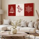 Ver imagem 3 de Kit 3 Quadro Decorativo Natal para Escritório Sala Empresa Qualidade Premium Luxo 40x28cm