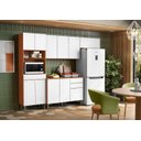 Ver imagem 3 de Cozinha Modulada Clara 260cm Com Tampo - Cinamomo/Branco Aramóveis