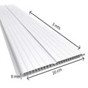 Ver imagem 3 de Kit 30m² Forro de PVC 8MMX20CMX3M Branco/Gelo Bariri