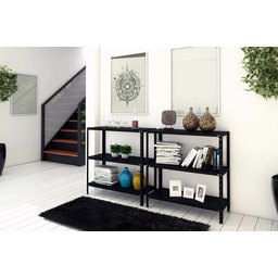 Kit 2 Estante Aço Leve 5 Prateleiras Suporta 100Kg W3 10071 - 6