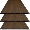 Ver imagem 1 de Kit 30m² Forro de PVC Plus 8MMX20CMX3M Marrom/Mogno Bariri