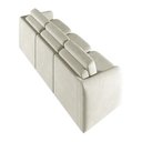 Ver imagem 7 de Sofá Cama Modulado Retrátil e Reclinável Decorativo Varsóvia 246cm Veludo Bege G33 - Gran Belo