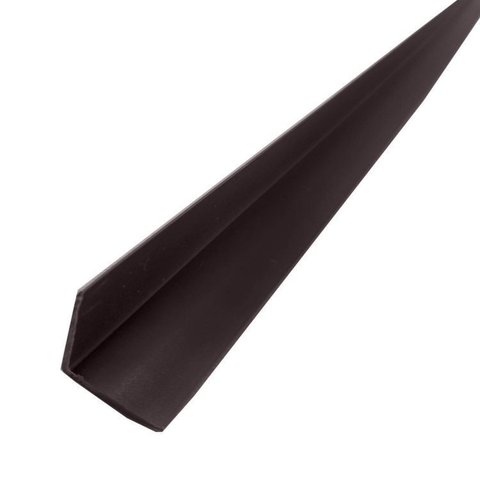 Kit 5 Cxs 75m Cantoneira L PVC Protetor de Canto 25x25mm Barra 300cm Marrom Bariri