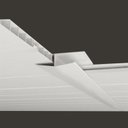 Ver imagem 2 de Kit 75m de Emenda Rígida PVC Perfil H 4,5CMX3M Branco/Gelo Bariri