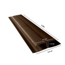 Ver imagem 3 de Kit 75m de Emenda Rígida PVC Perfil H 4,5CMX3M Marrom/Mogno Bariri