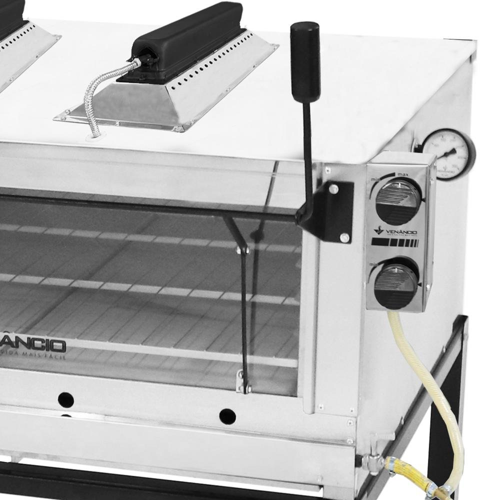 Forno Lastro a Gás Natural Venâncio Roma 90 com Infravermelho Inox Firiv90-43577 - 3