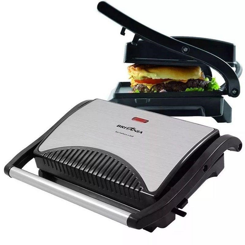 SANDUICHEIRA/GRILL ELETRICA BRITANIA - ANTIADERENTE - 220V - 1