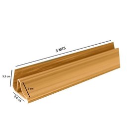 Kit com 75 m de Meia Cana Revestimento PVC 3,8cmx3m Bariri - 3