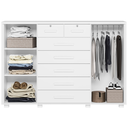 Ver imagem 2 de Cômoda de 7 Gavetas 2 Portas Fontana Móveis Albatroz:branco