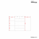 Ver imagem 4 de Cômoda de 7 Gavetas 2 Portas Fontana Móveis Albatroz:branco