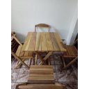 Ver imagem 3 de Conjunto de Mesa com 4 cadeiras Marcenaria Aliberti 01