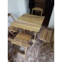 Ver imagem 1 de Conjunto de Mesa com 4 cadeiras Marcenaria Aliberti 01