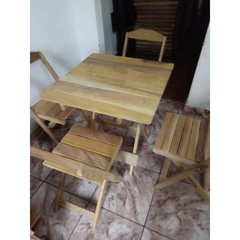 Conjunto de Mesa com 4 cadeiras Marcenaria Aliberti 01