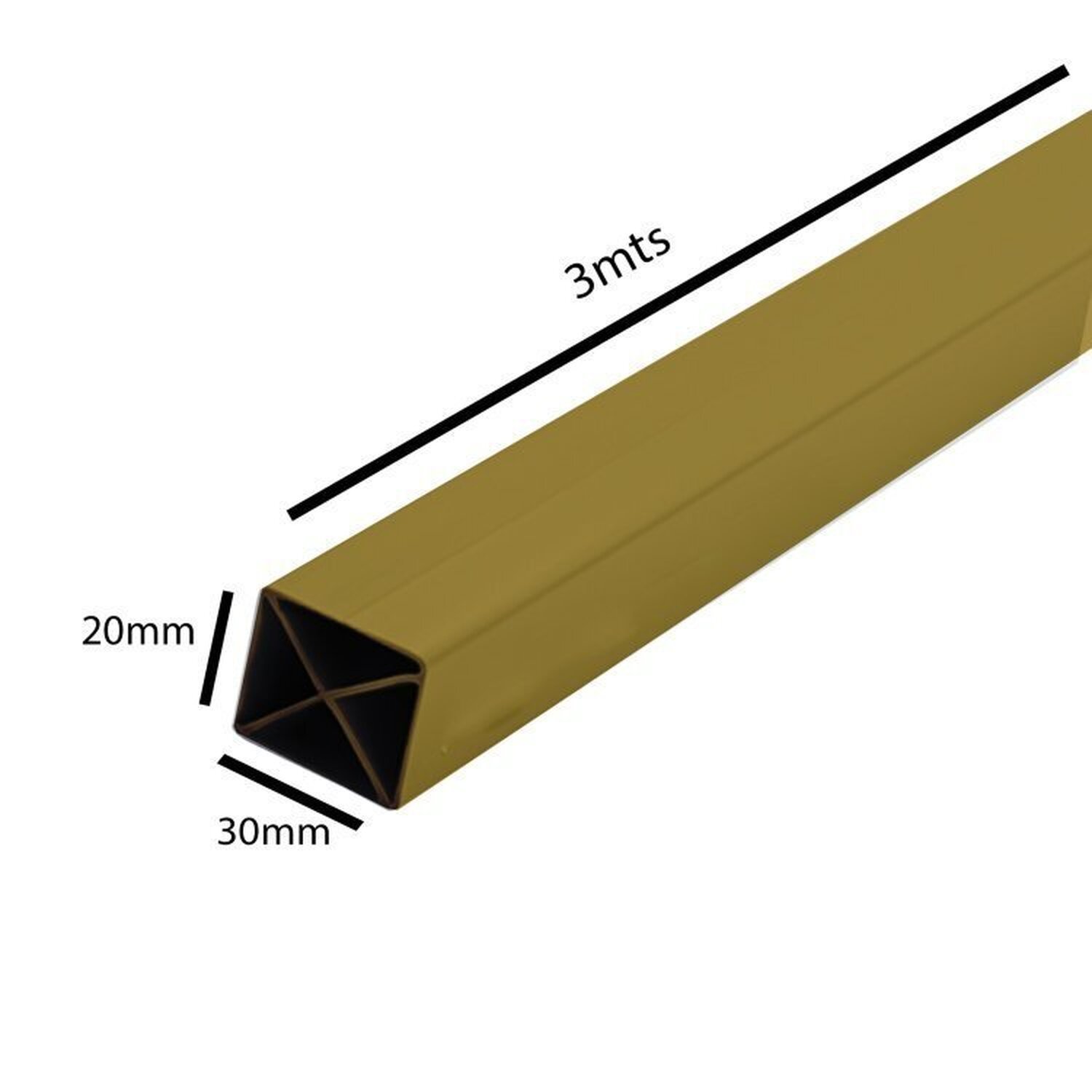 Kit 5 Caixas com 90 M Tubo Metalon de Pvc 20mm X 30mm 300cm Bariri - 3