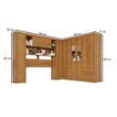 Ver imagem 4 de Guarda-roupa Casal Modulado Andorra 10 Portas 4 Gavetas com Espelho Cinamomo - Pnr Móveis