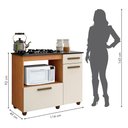 Ver imagem 3 de Balcão para Cooktop 5 Bocas 2 Portas 1 Gaveta Violeta Kaiki Móveis
