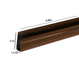 Kit com 150m de Acabamento Perfil "U" para Forro PVC 3cmx3,00m Bariri - 3