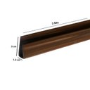 Ver imagem 3 de Kit 150m de Acabamento Perfil "U" p/Forro PVC 3CMX3M Marrom/Mogno Bariri