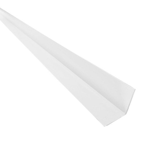 Kit 10 Cxs 150m Cantoneira L PVC Protetor de Canto 25x25mm Barra 300cm Branco/Neve Bariri