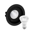 Kit 19 Spot Embutir Redondo Recuado Par20 Preto + Lâmpada Led 4,8w 6500k - 1