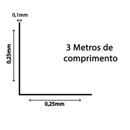 Kit 10 Caixas com 150 M Cantoneira em L Pvc Protetor de Canto 25x25mm Barra 300cm Bariri - 3