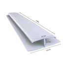 Ver imagem 3 de Kit 150m de Emenda Rígida PVC Perfil H 4,5CMX3M Branco/Gelo Bariri