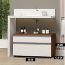 Ver imagem 3 de Gabinete para Banheiro com Rodízio 80cm 2 Gavetas Safira Inferior