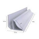 Ver imagem 2 de Kit 150m de Meia Cana Revestimento PVC 3,8CMX3M Branco/Gelo Bariri