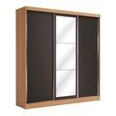 Ver imagem 2 de Guarda Roupas Casal 3 Portas de Correr 3 Espelhos Kappesberg Tapajós/preto 208cm