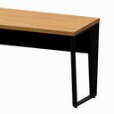Ver imagem 4 de Escrivaninha Industrial 1,50m X 0,60m C/ Pés Metal F5 Office Cor:freijó com Preto