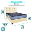 Ver imagem 3 de Conjunto Cama Box Bege Casal + Colchão Molas Ensacadas Petrus Paropas + Cabeceira