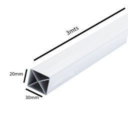 Kit com 180 m Tubo Metalon de PVC 20mm x 30mm 300cm Bariri - 4
