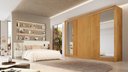 Ver imagem 2 de Guarda Roupa Casal com Espelho 3 Portas 6 Gavetas - Vitoria-peroba/off White - Móveis Europa